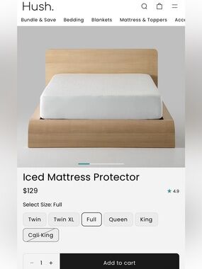 Hush Iced Mattress Protector FULL